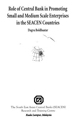 (RP60) Role of Central Banks in Promoting Small and Medium Scale Enterprises by Dagva Boldbaatar