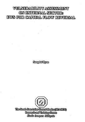 (RP57) Vulnerability Assessments of the External Sector: EWS Model for Capital Flows by Ryoo Sang-Dai