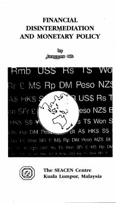 (RP35) Financial Disintermediation and Monetary Policy by Junggun Oh